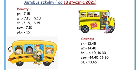 Autobus szkolny od 18.01.2021