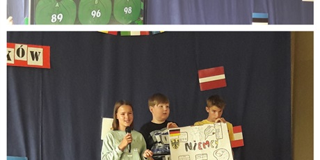 Powiększ grafikę: Collage ze zdjęć - uczniowie klasy 6a prezentujący Niemcy.