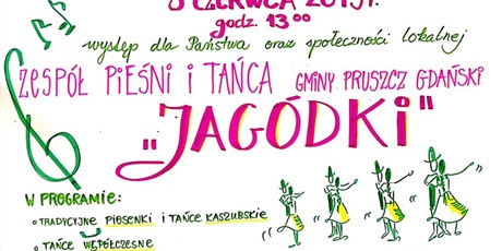 Powiększ grafikę: Zaproszenie na występ zespołu "Jagódki" podczas rodzinnego festynu w SP82.