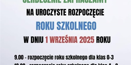 Rozpoczęcie roku szkolnego 2025/2026