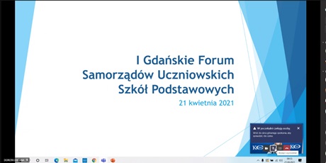 Samorząd Uczniowski SP 82 na I Gdańskim Forum SU Szkół Podstawowych