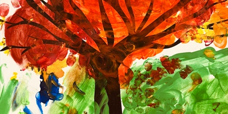 Powiększ grafikę: Drzewo malowane farba 